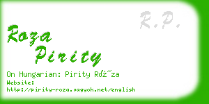 roza pirity business card